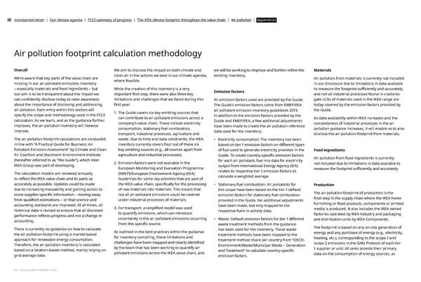 IKEA CLIMATE Report FY23 - Page 42